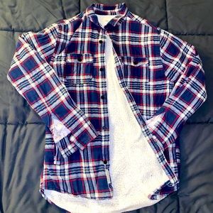 Modern Amusement Fleece Dress Shirt Jacket Size S